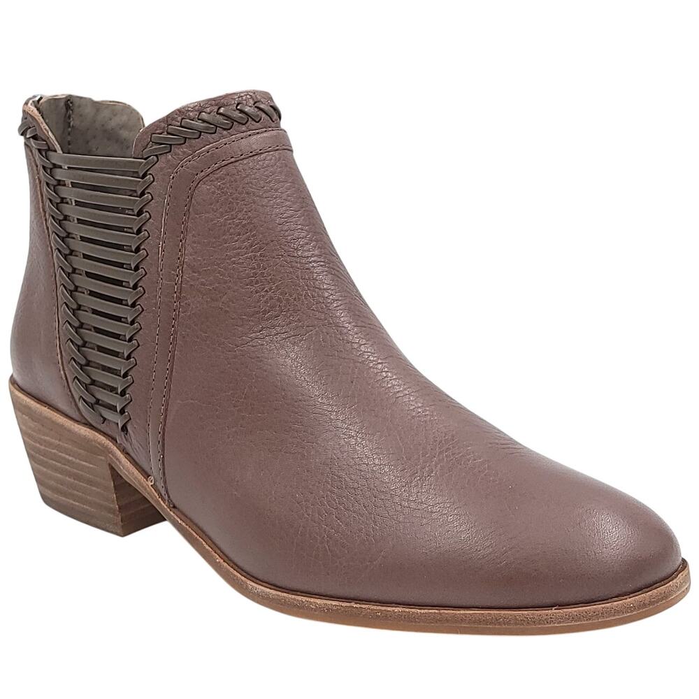 Vince Camuto Women Pippsy Block Heel Ankle Booties Size US 9.5M River Rock Brown